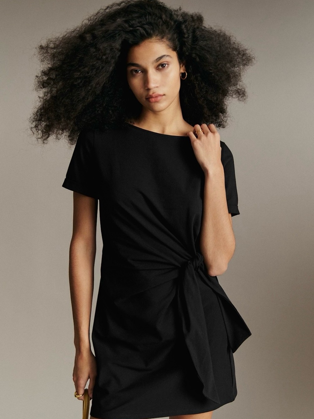 Sezane Pippa Short Dress in Black, Size S